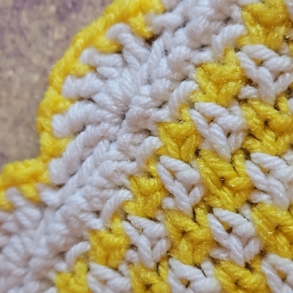 Handcrafted Knitted Yellow Baby Blanket - Picture 3 of 5